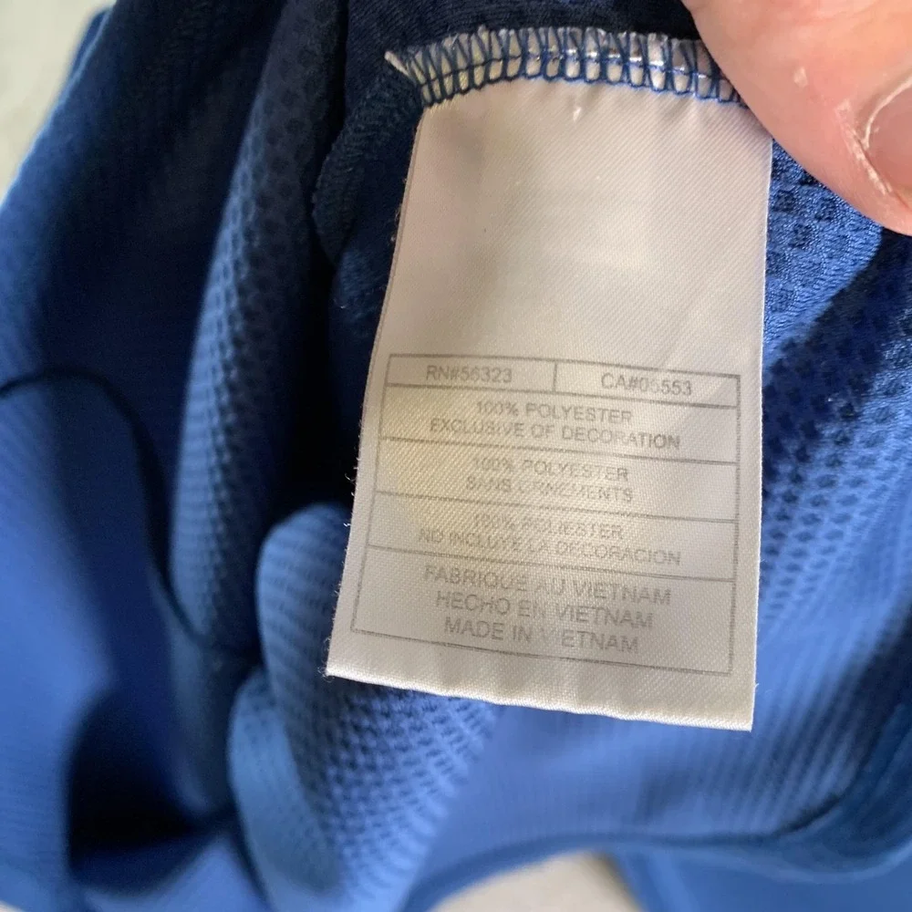 VTG‎ Nike Dri-FIT Pullover Mens L Blue Quarter Zip Long Sleeve Running Training